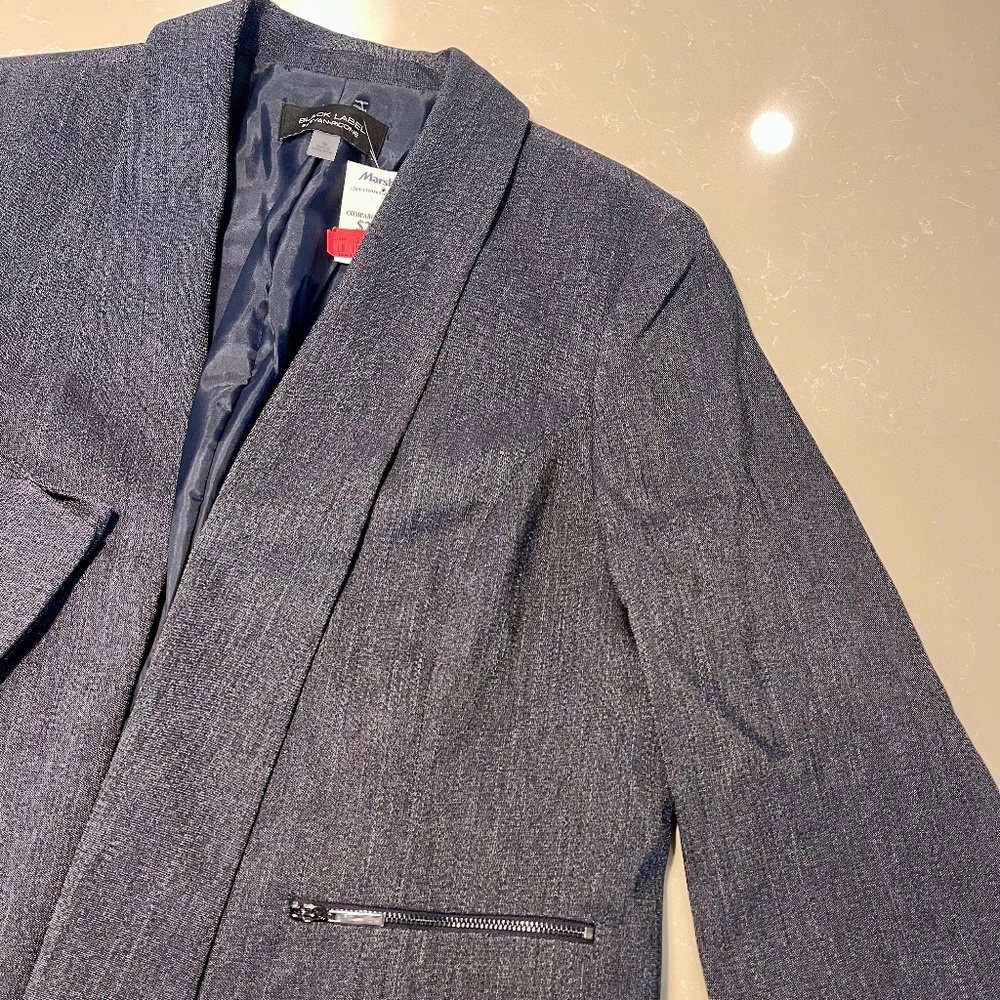 Black Label by Evan-Picone Navy Sheen Blazer – Size 16, NWT